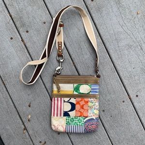 Coach silk patchwork crossbody